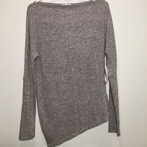 Stella & Dot Grey Asymmetrical Top